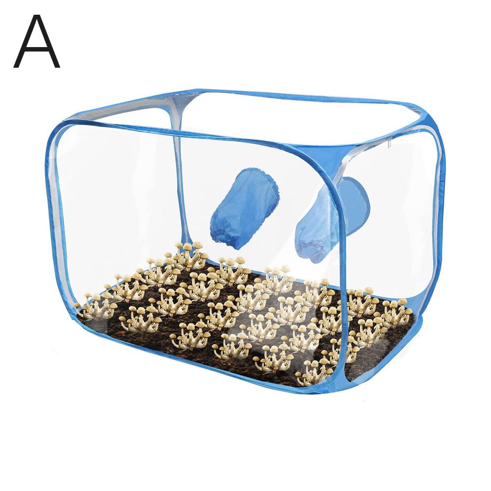 Mushroom Planting Bags Still Air Box For Mushroom Portable Transparent Tent Box Foldable Planti D1W6