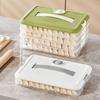 Multi-Layer Frozen Dumpling Box with Timer, Anti-Stick Bottom, Household Refrigerator Wonton Fresh-Keeping Box