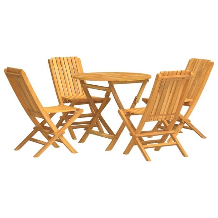 VidaXL Ensemble à Dîner de Jardin 5 pcs, Ensemble à Manger avec Table et Chaise, Ensemble de Salon, Meubles de Terrasse, 3155018