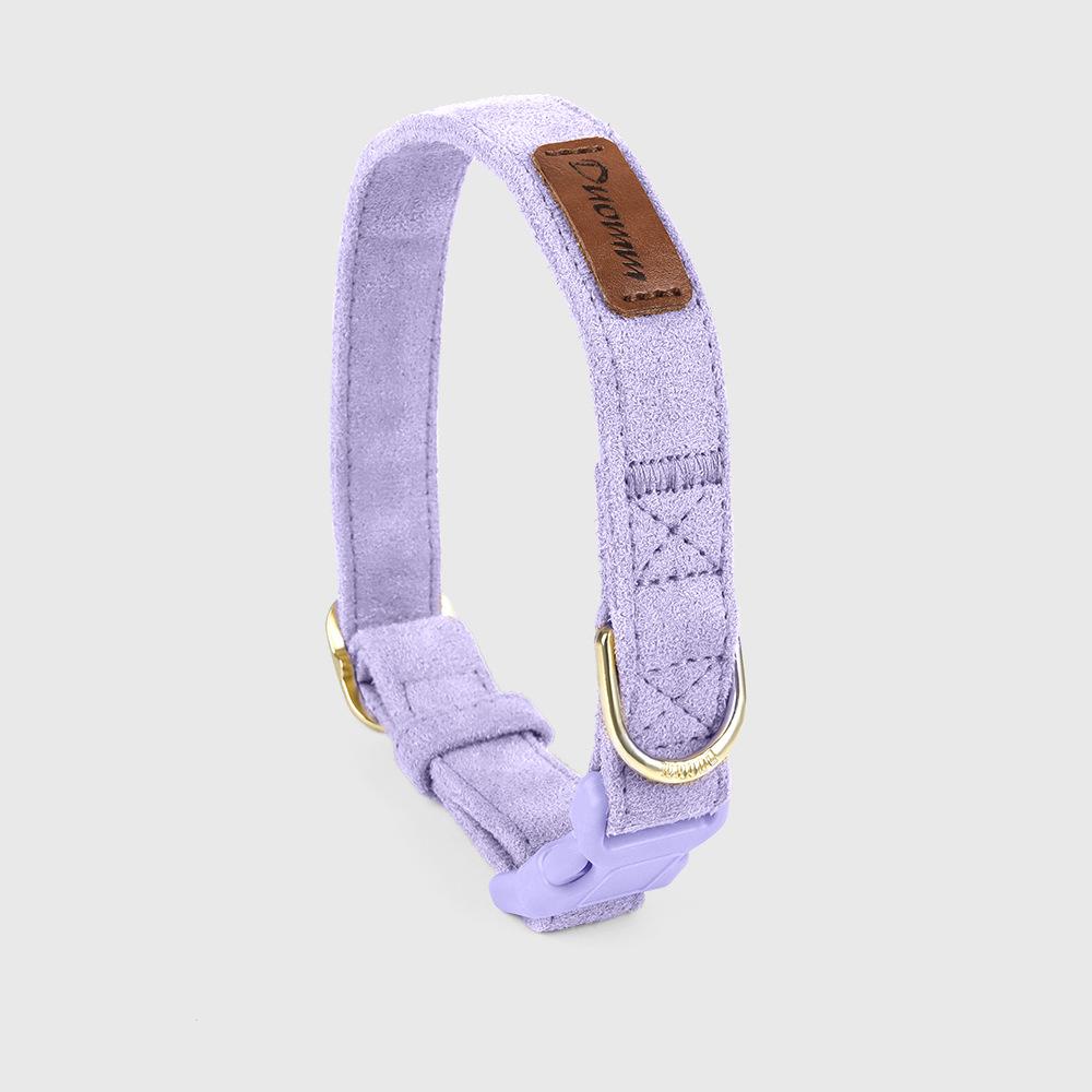Pet Collars Trendy Premium Suede Dog Harness Leash Set-Adjustable Pet Chest Strap Soft Durable Puppy Kitten Fashion Accessories