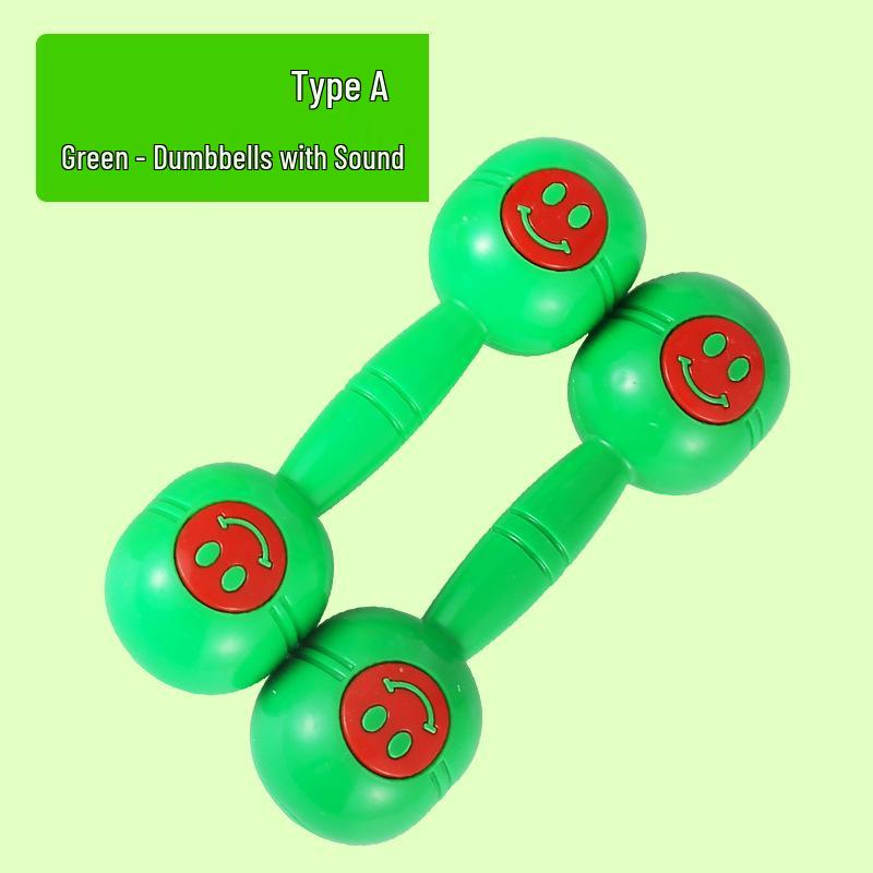 Children's Large Sounding Plastic Dumbbells for Dance and Exercise