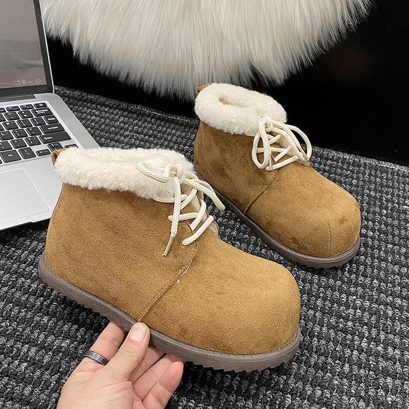 

Женские зимние сапоги, новые, зимние, бархатные, с утолщенной подошвой, на платформе, хлопковые сапоги, тренд 40 верблюд