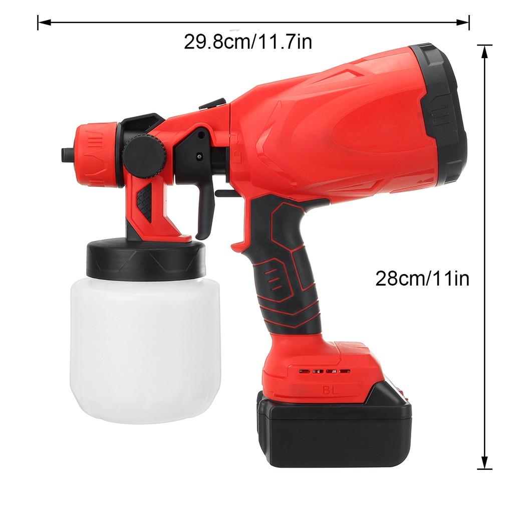 21V Electric Paint Spray Gun Large Capacity 800ml Tools For Home For Garden For Painting Sprayer Gun Airbrush For Battery