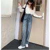 Winter Thick Warm Fleece Straight Jean Pants Vintage Jeans Woman's High Waist 2022 Blue Wide Leg Denim Trouser Baggy Casual