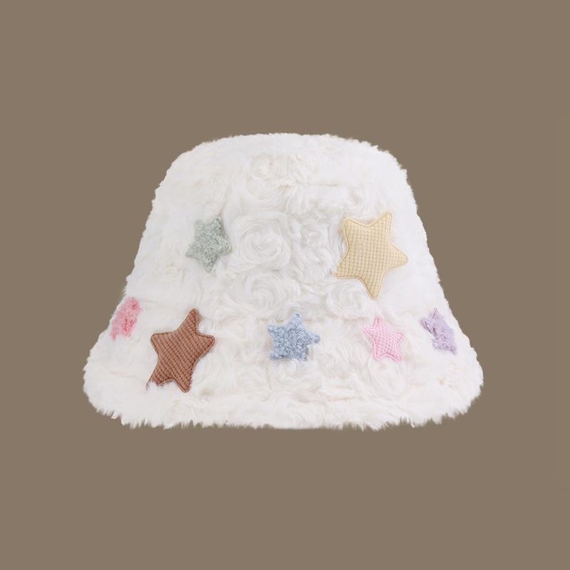 

Ветрозащитная плюшевая шапка Универсальная теплая шапка Модный капюшон белый