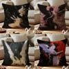 Angels And Demons Cushion Cover Anti-dustmite Pillowcase Invisible Zipper Silky Short Plush Sofa Cushion Cover