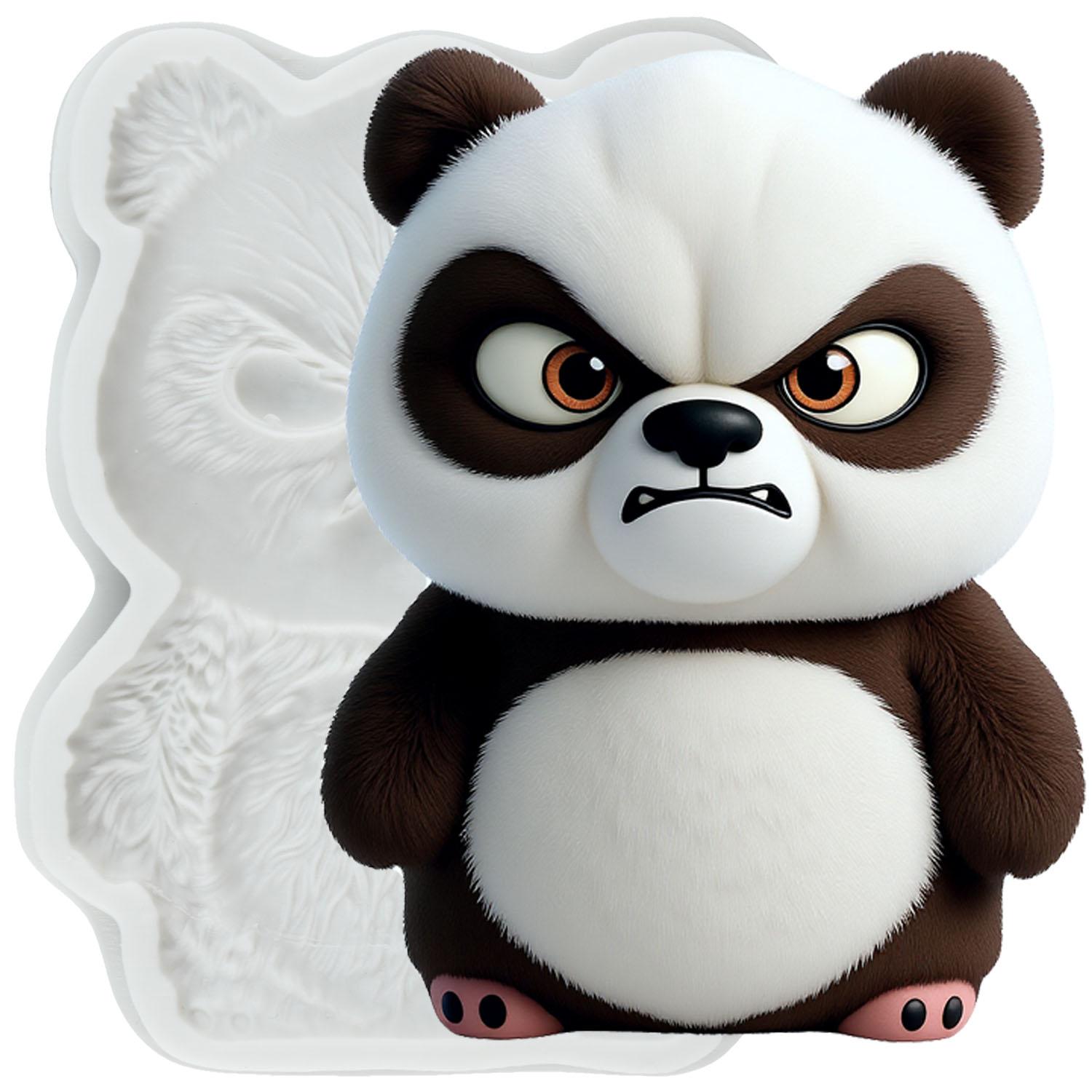 

Panda Silicone Molds Panda Animal Fondant Mold Cake Decorating Tools Cupcake Topper Candy Chocolate Gumpaste Mold серый