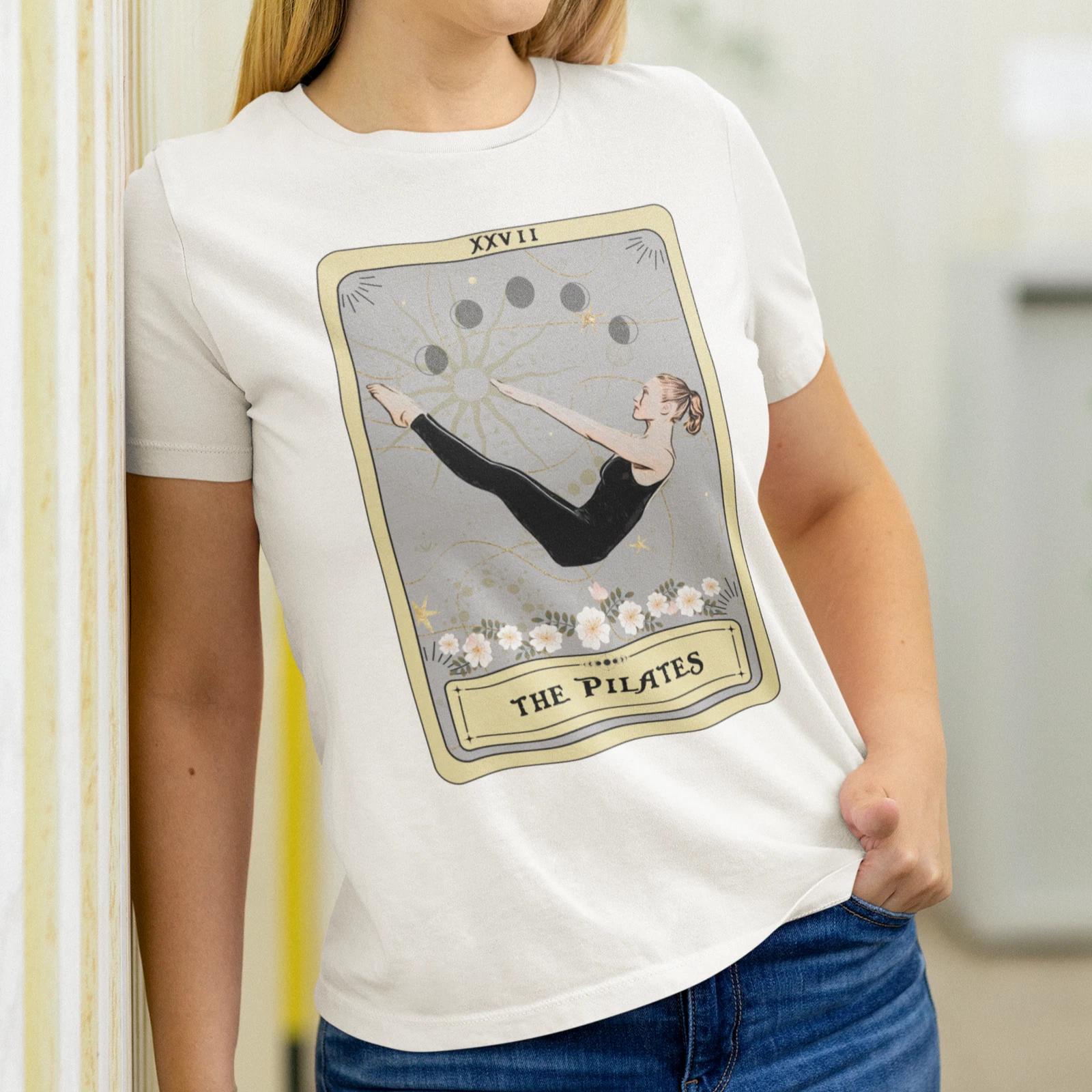 The Pilates Tarot Card Shirt, Pilates Pose T-shirt 4XL
