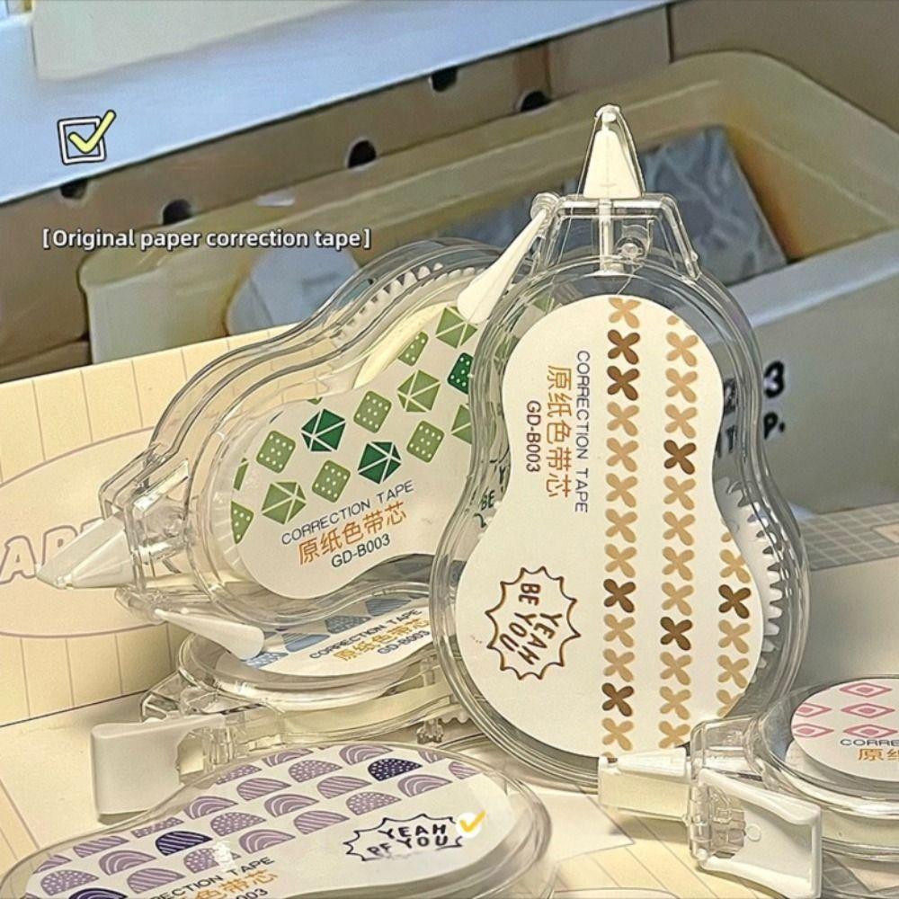 5pcs/Set Large Capacity Correction Tape Flip Design Student Alteration Tape  School Supplies