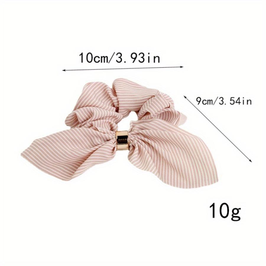 1PC Retro Bow Hair Ring Hair Rope Ladies Europe America Metal Buckle Rope Fabric Hair Accessories