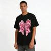John 3:16 Loved Heart Bow Print Casual Top Pure cotton T-shirt
