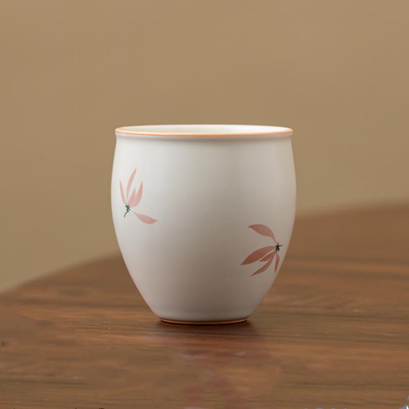 1 Stück Chinesische Vintage Keramik Teetasse Handgefertigt Orchideenmuster Teetasse Haushalt Teeschale Meistertasse Persönliche Teegeschirr Zubehör