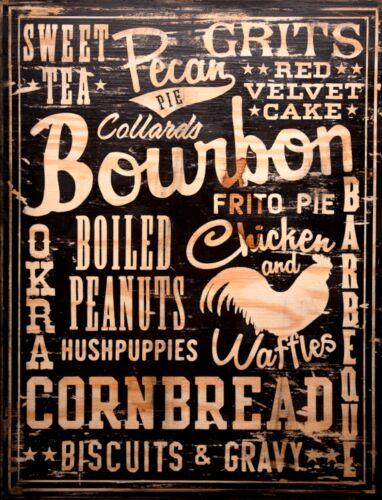 

TIN SIGN Bourbon Cornbread Liquor Art Deco Garage Wall DecorAluminum 20x30cm（7.8x11.8inch）