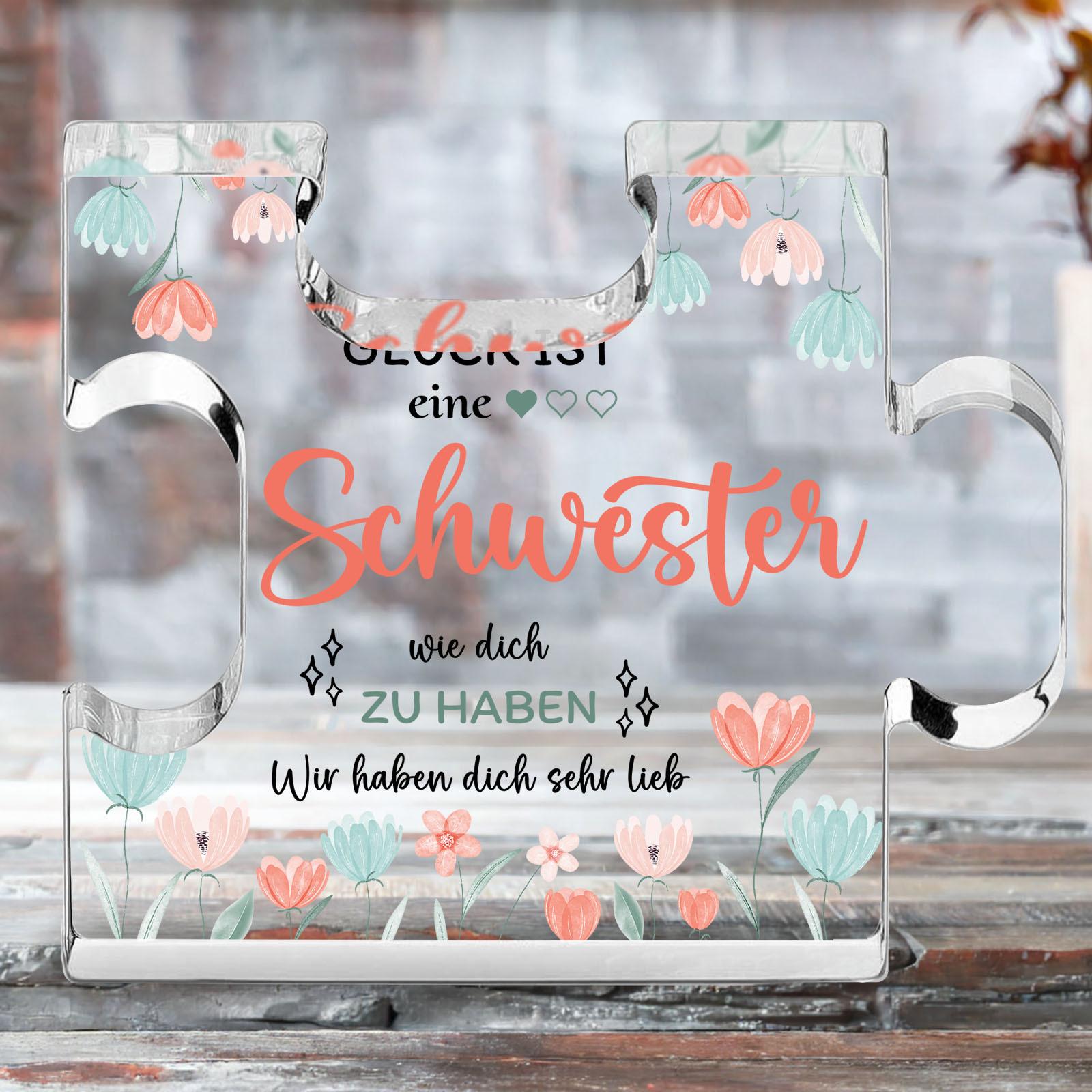 

2D Flat Acrylic Sister S Gift - Inspirational Birthday Surprise From A Loving Sister-Heartfelt Thank You Gift for Sisters-Desk Decor for Birthdays 8.5*7cm