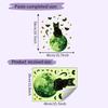 Light Green Halloween Moon Black Cat Bat Wall Decor For Bedroom Office Spaces