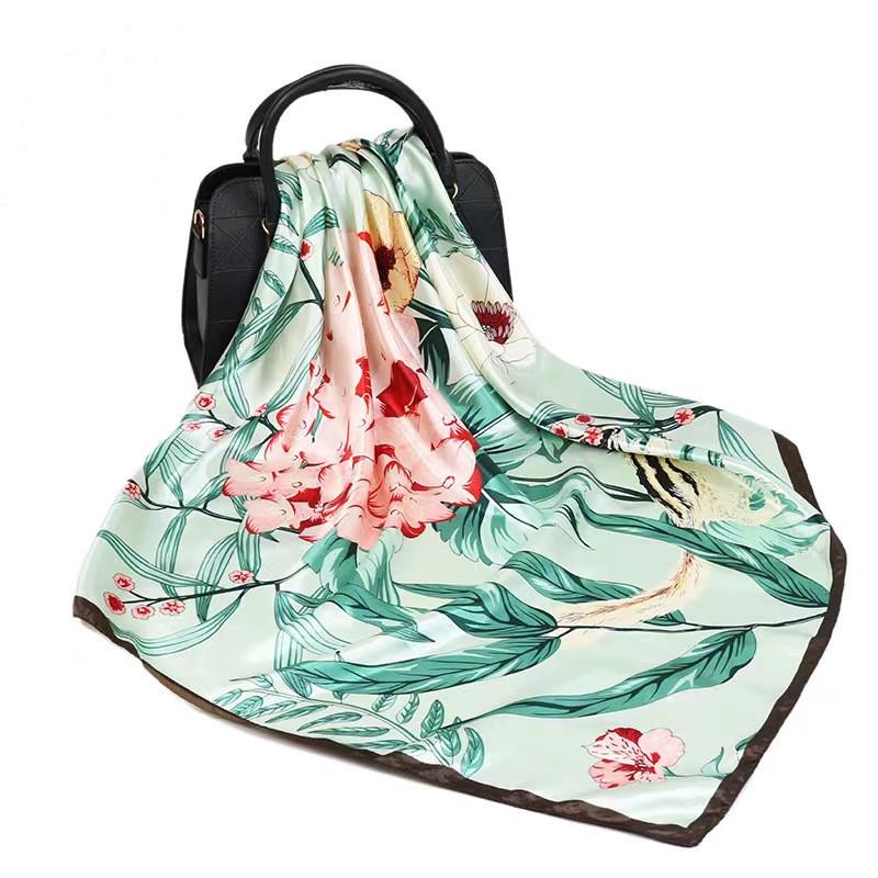 New Women's Silk Scarf – Thousand Miles of Rivers and Mountains Painting, Chinese Style Shawl, Perfect Gift for Mother's Day.