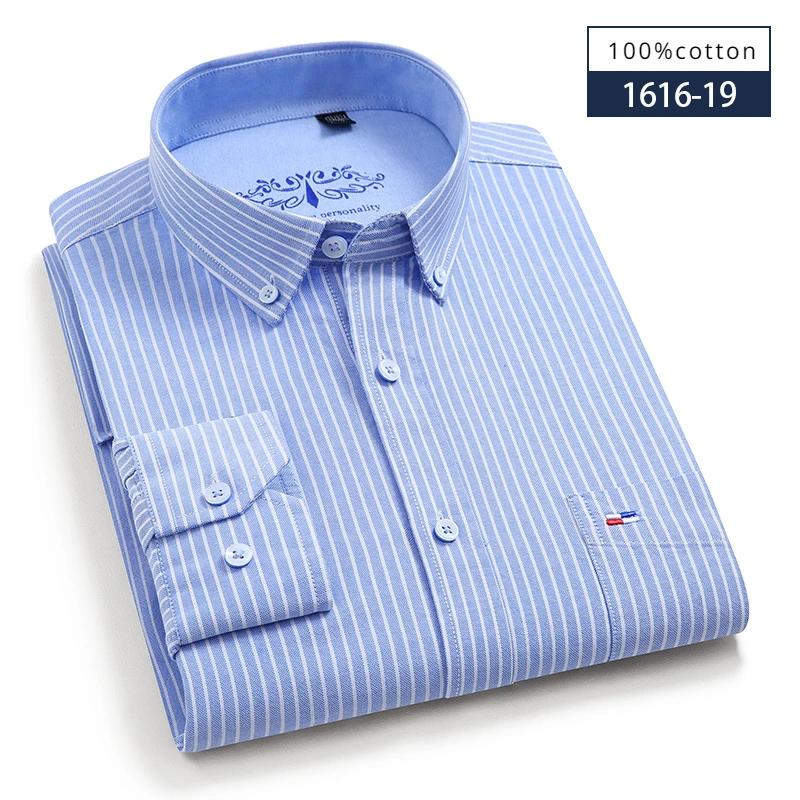 New in shirt hight quality 100%cotton oxford long-sleeve shirts for men slim fit formal shirt soft office elegants white clothes