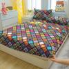 3-piece Simple Modern Bohemia Pattern Matte Three Piece Fitted Sheet Set Bedroom Printed Bed Cover Set