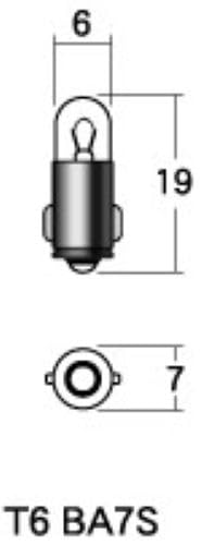 M&H Matsushima Light Bulb 6V1.5W Clear T6 BA7S 1 Piece