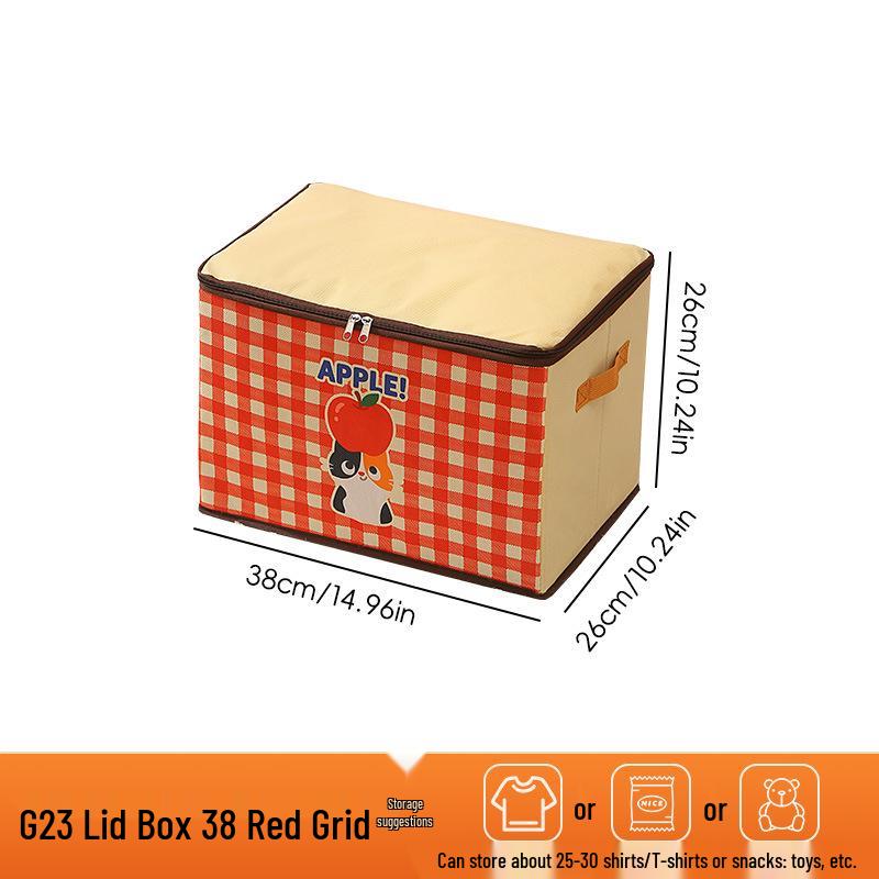 Large Foldable Cotton Linen Storage Bin with Visible Window