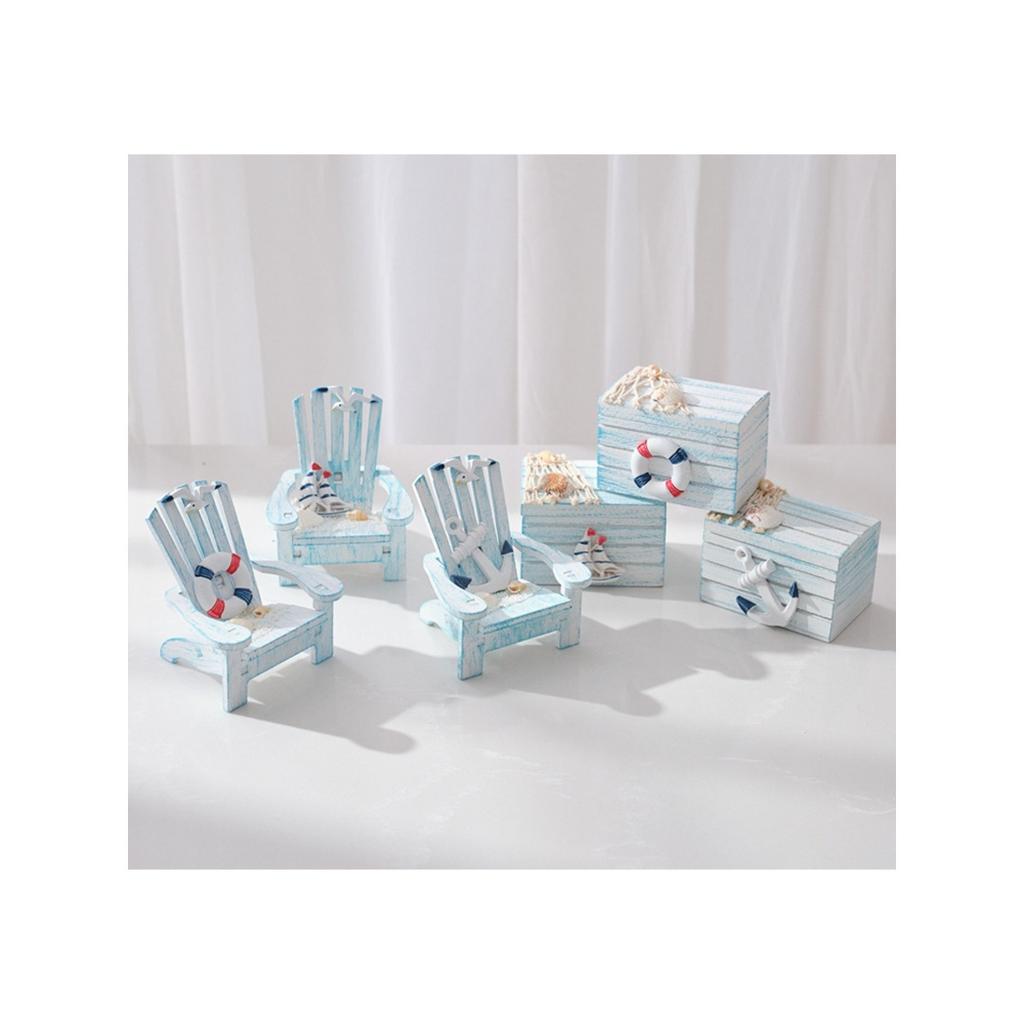 Mini Beach Chair Small Box Ornament, Suitable for Bedroom, Living Room, and Desktop Decoration
