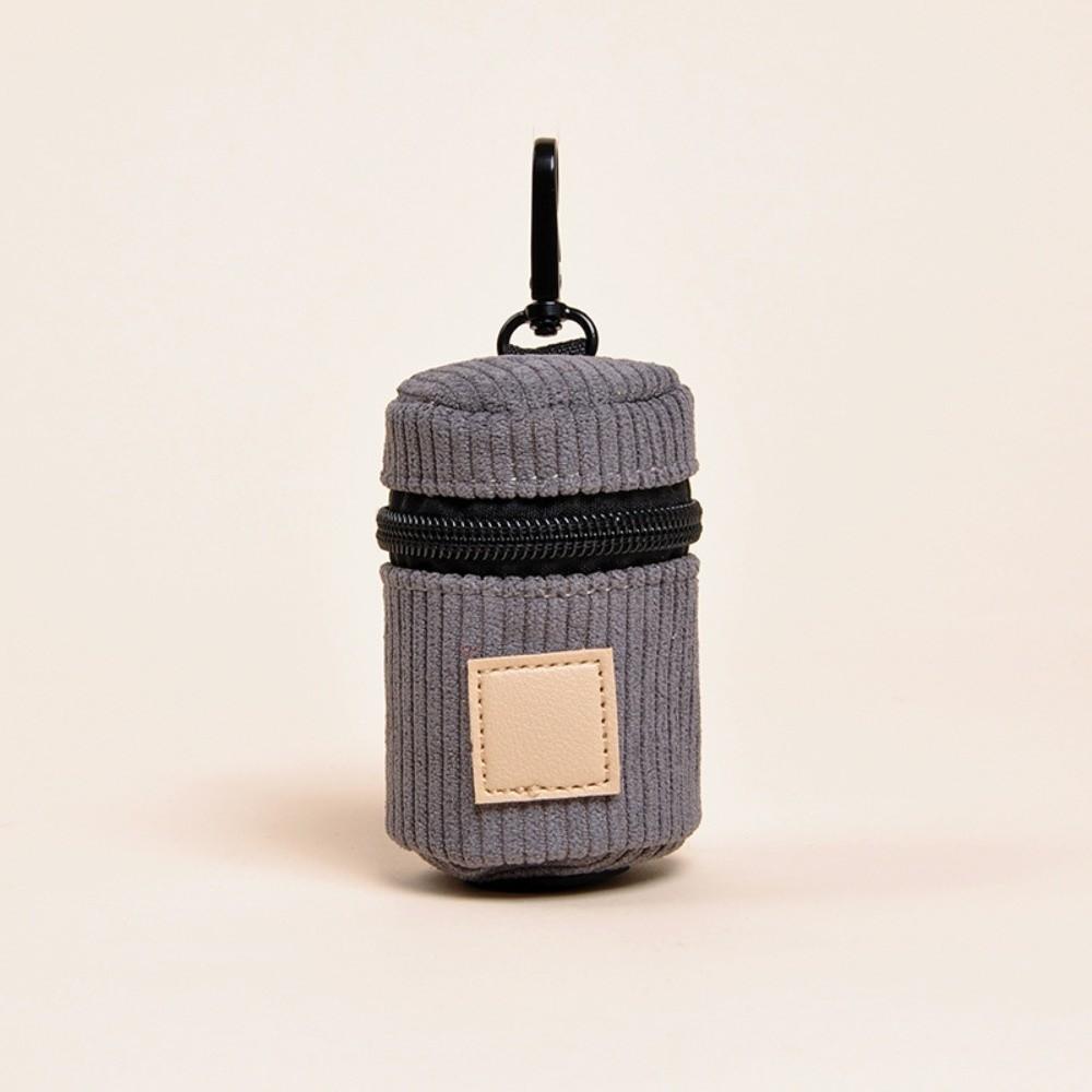 

Multi-color Waste Bag Holder Corduroy Poop Bag Organizer New Dog Poop Bag Dispenser Pet Supplies сірий