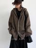 Japanese Retro Unisex Hooded Knit Cardigan - Autumn/Winter Trend for Kids