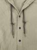 2024 Men's Solid Color Cotton-Linen Hooded Long-Sleeve T-Shirt for Spring & Summer