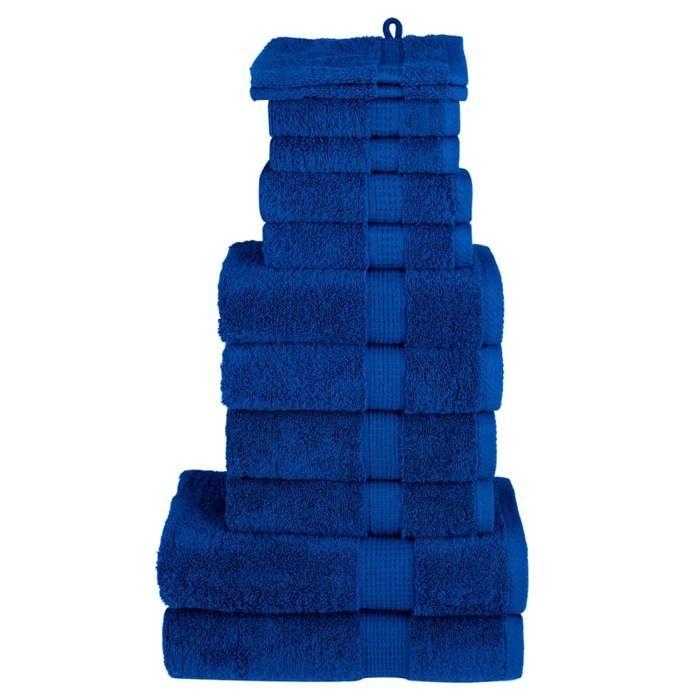 VidaXL Ensemble de Serviettes de Qualité Supérieure 12 pcs, Essuie-mains, Serviettes de Douche, Draps de Bain, Serviettes 137572
