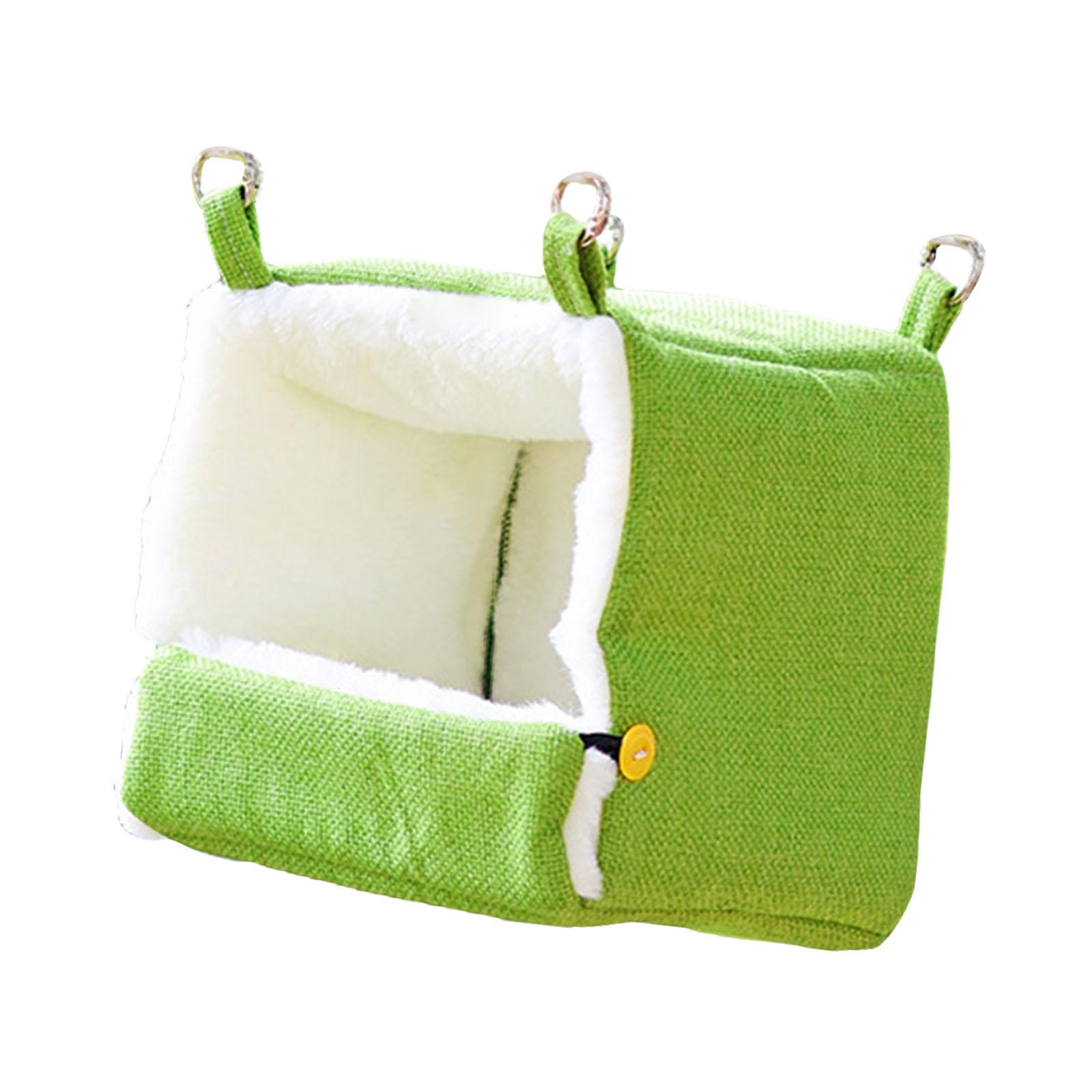 

Winter Heating Bird Nest Parakeets Snuggle Bed Cozy Soft Windproof Shelter Winter Heater Shed for Parakeets Bluebirds Macaws зелений