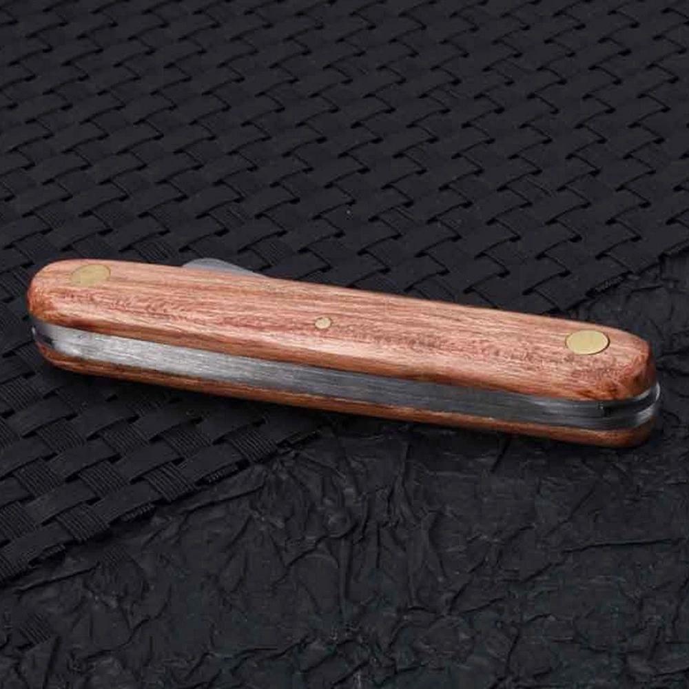 Veredelungswerkzeuge Faltbares Veredelungsmesser Professioneller Gartenveredelungsschneider Edelstahl Holzgriff Veredelungsmesser