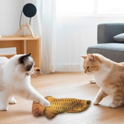 Flopping Fish Cat Toy Stuffed Fish Interactive Chew Rechargeable Soft Toy Realistic Fish Cat
