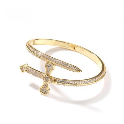 Trendy European & American Zircon Sword of Justice Bracelet