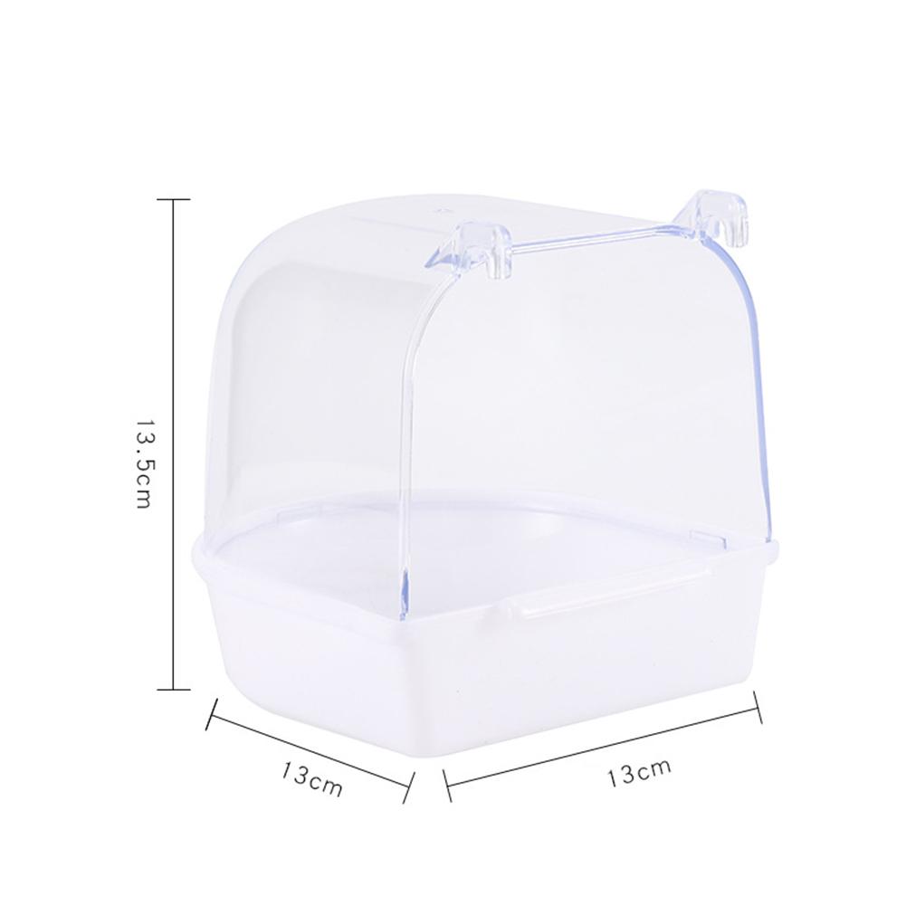 Plastic Bird Bath Bird Shower Parrot Bath Hanging Bird Cage Mirror Basin Bird Water Bath Pet Bird Bowl Pet Bird Bath Supplies