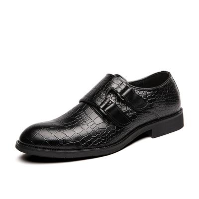 Moda Masculina de Negócios Vestido de Negócios Sapatos de Escritório de Bico Fino Sapatos de Couro Genuíno Sapatos Casuais com Fivela Masculina Casamento de Luxo Sapatos Derby