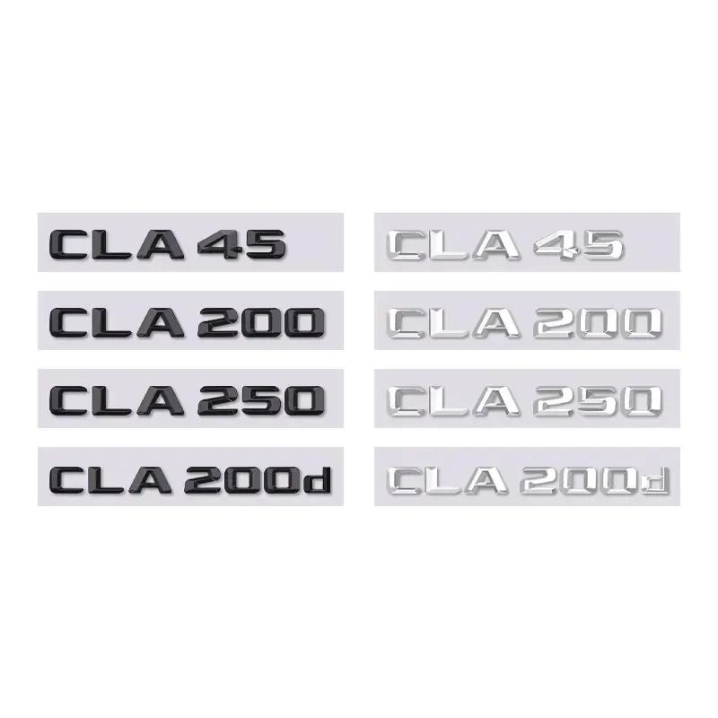 CLA45 CLA200 CLA250 CLA200d Letter Car Sticker for Mercedes Benz CLA Class Refit Rear Boot Trunk Displacement Label