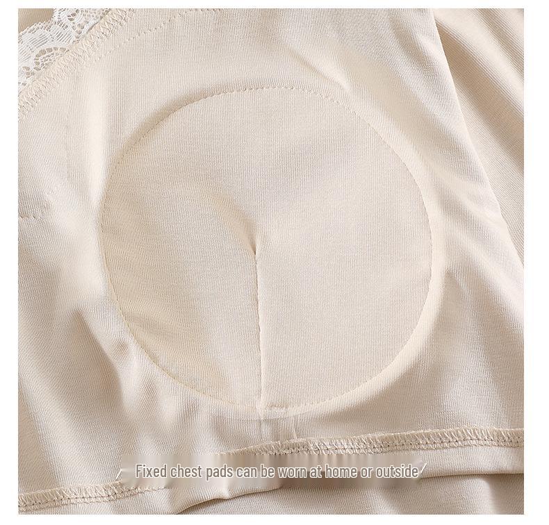 Women's Autumn Cotton Pajama Set with Chest Pad - Long Sleeve, Long Pants, Sporty Outdoor Homewear