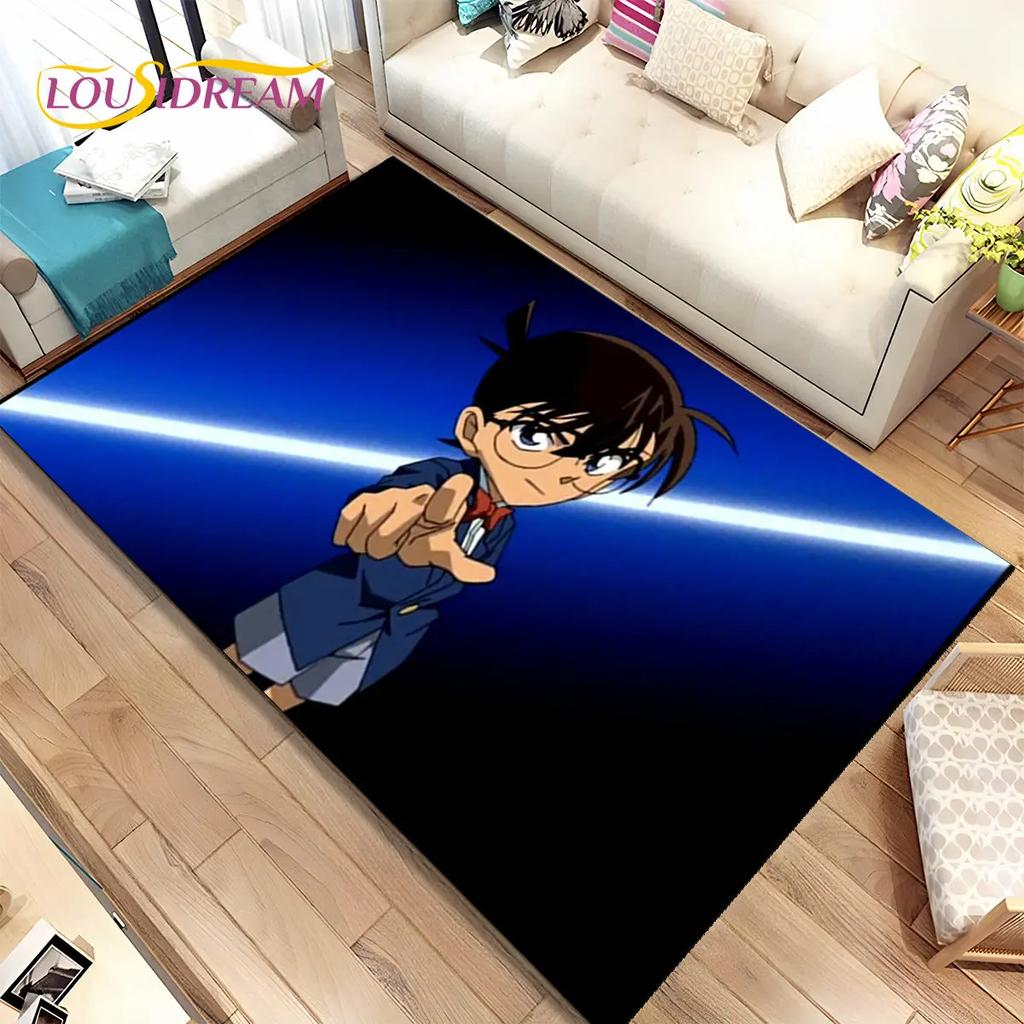 Anime Detective Conan Cartoon Area Rug Large,Carpet Rug for Living Room Bedroom Sofa Doormat Decoration,  Kid Non-slip Floor Mat