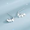 Design Stud Earrings Female Personality Japanese And Korean Temperament Cold Wind Earrings Creative Niche Curved Disc Fringed Earrings