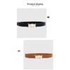 Mei Mary Buckle top layer cowhide thin belt, adjustable length, suit women's belt