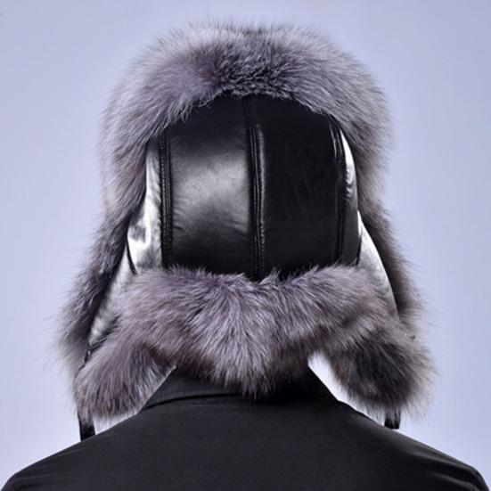 Man Hat Smooth Touch Non-allergenic Breathable Ear Flap Winter Bomber Hat for Daily Life