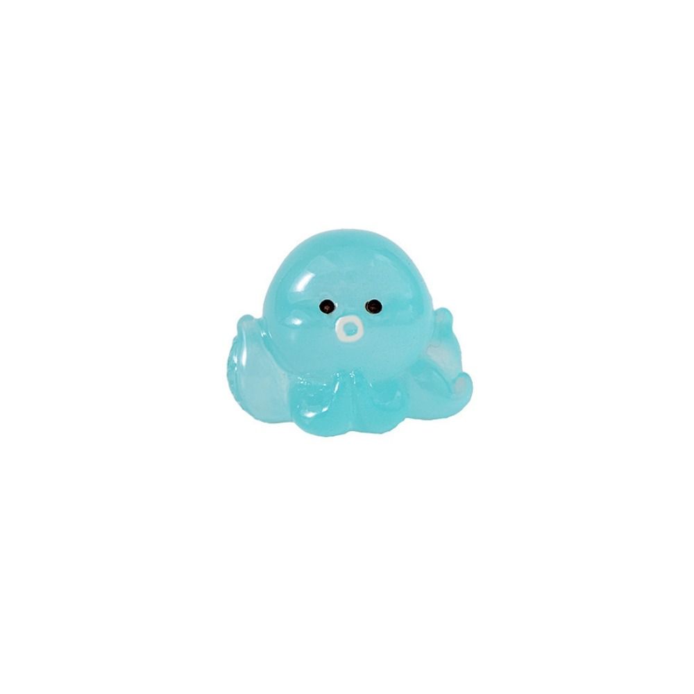 Décorations de voiture phosphorescentes Micro Octopus Figurines de poulpe Ornement de bureau durable