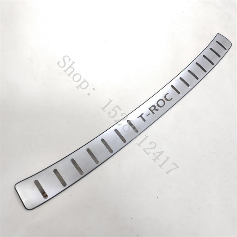 For VW/Volkswagen T-ROC T ROC 2018 ~2025 Stainless Steel Rear Bumper Protector Sill Trunk Tread Plate Trim Car Accessories