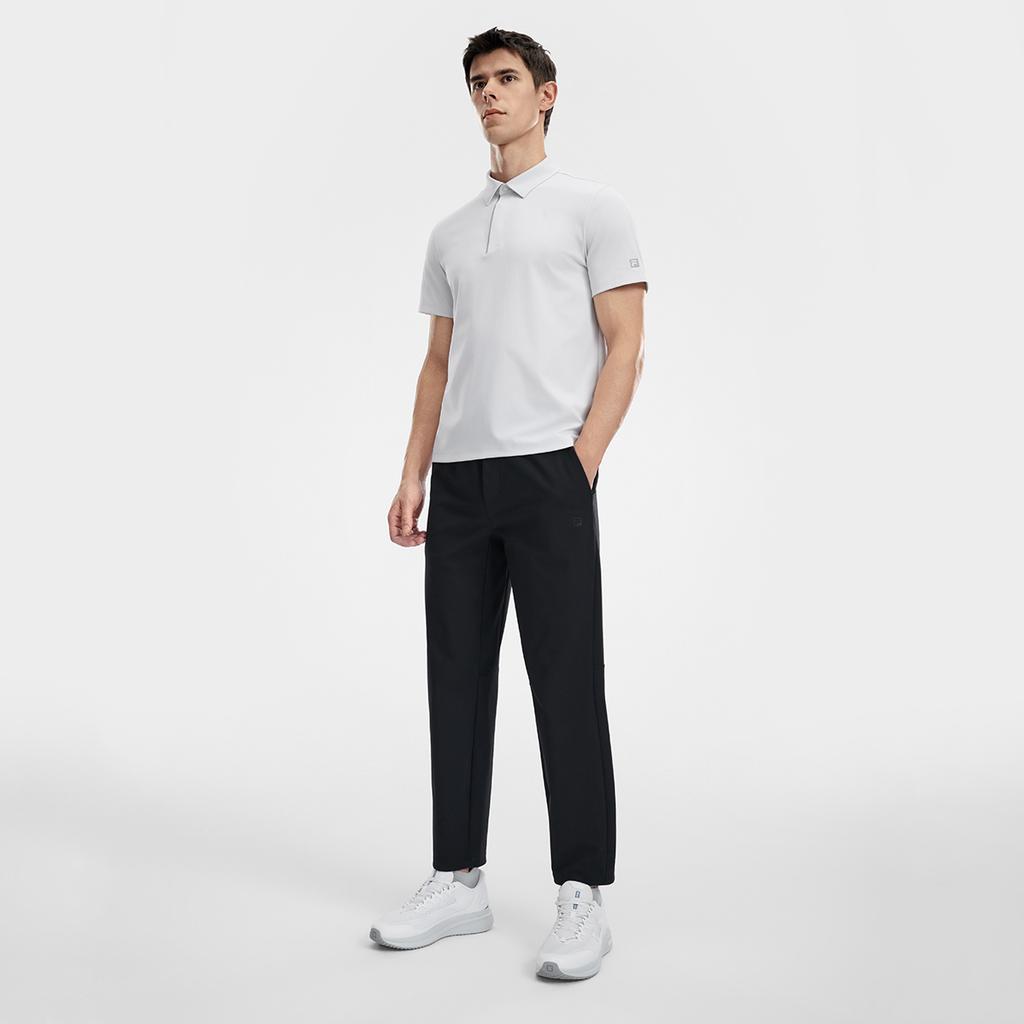 FILA Fitness Series Simple Classic Solid Color Basic Training Casual Knit Sports Pants Men pants A11M621606F-BK