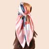 High Quality Shawl Satin Silk Square Scarf Women Flower Neckerchief Ladies Headband Hair Bands Print Foulard Hijab Wraps Bandana