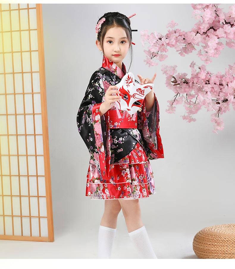 Japanese Women's Formal Dress Girls' Kimono Pure Land Cosplay Anime Dance Costume Lolita Skirt Set
