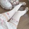 Kaomoji Small Expression Knee Stockings, Cute Printed Subcultural Knee Stockings, Japanese Short Skirts With Stockings
