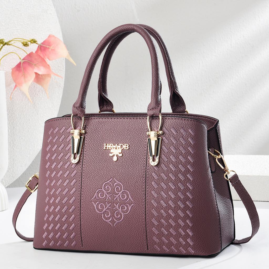 Handbag Exquisite Embroidery Mother Bag Middle-aged Women's Bag Shoulder Messenger Bag Quality Large Capacity