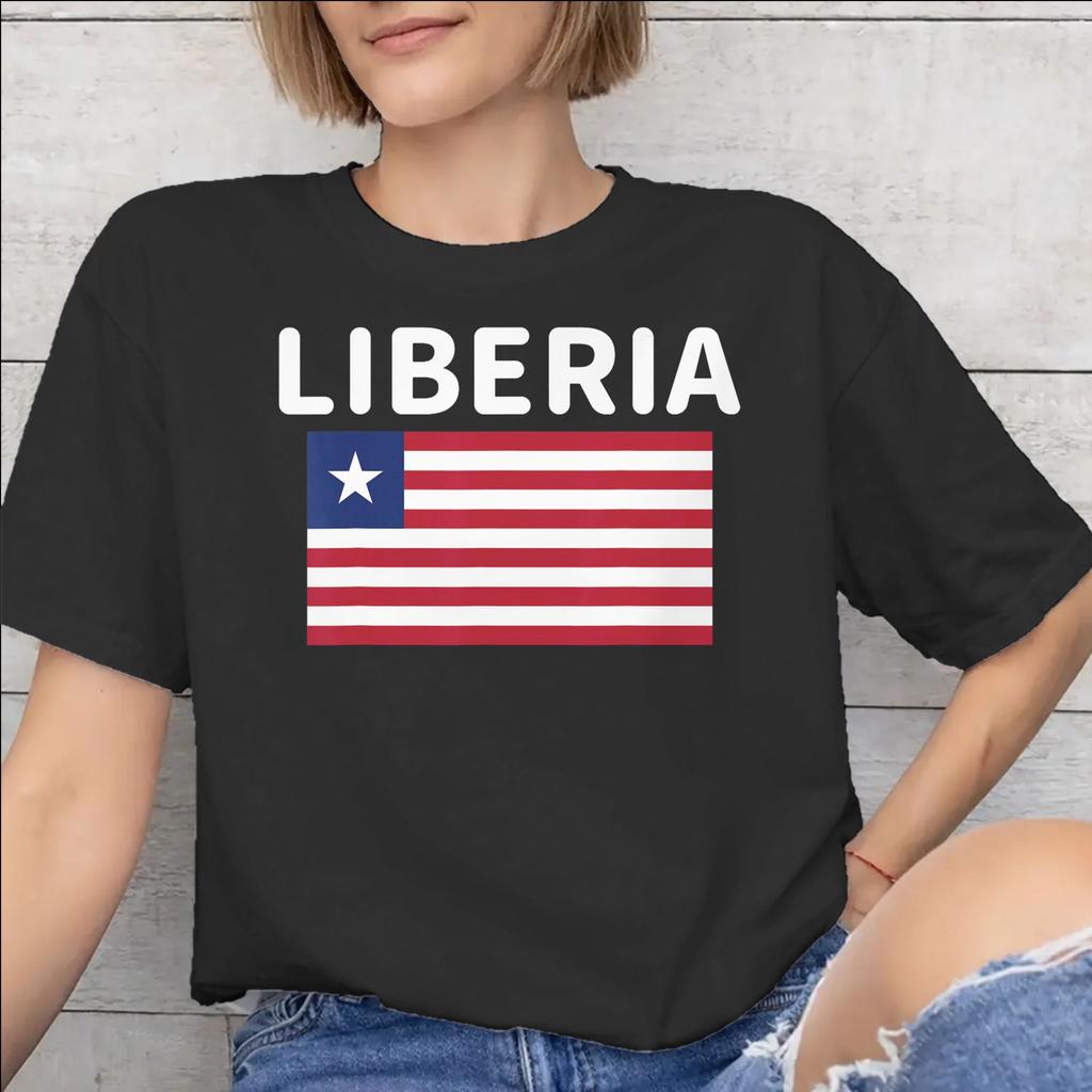 Men Women Liberia Independence Day T Shirt Cotton Graphic Printing TShirt Clothing Outfits