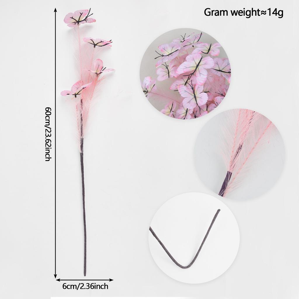 An artificial butterfly branch used for weddings, family offices, parties, decorating vases, and floral arrangements
